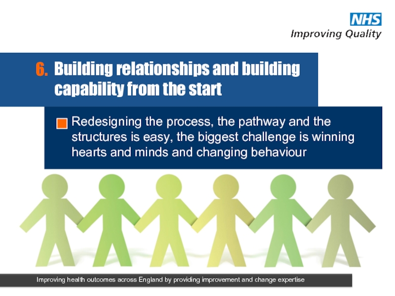 Improving health outcomes across England by providing improvement and change expertise