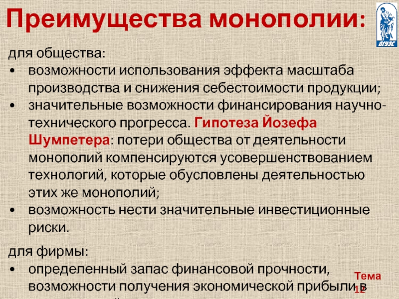 Монополия плюсы и минусы презентация