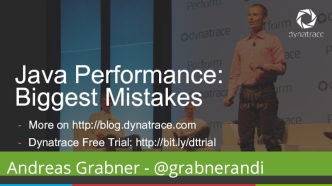 Java Performance:Biggest Mistakes