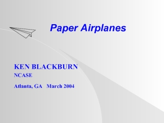 Paper airplanes