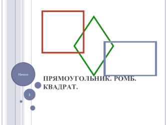 Прямоугольник. Ромб. Квадрат