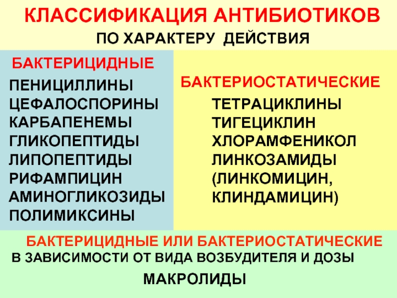 Бактериостатические антибиотики фото