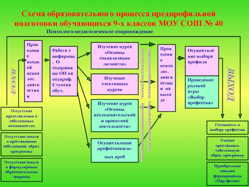 План по предпрофильной подготовке в 9 классе