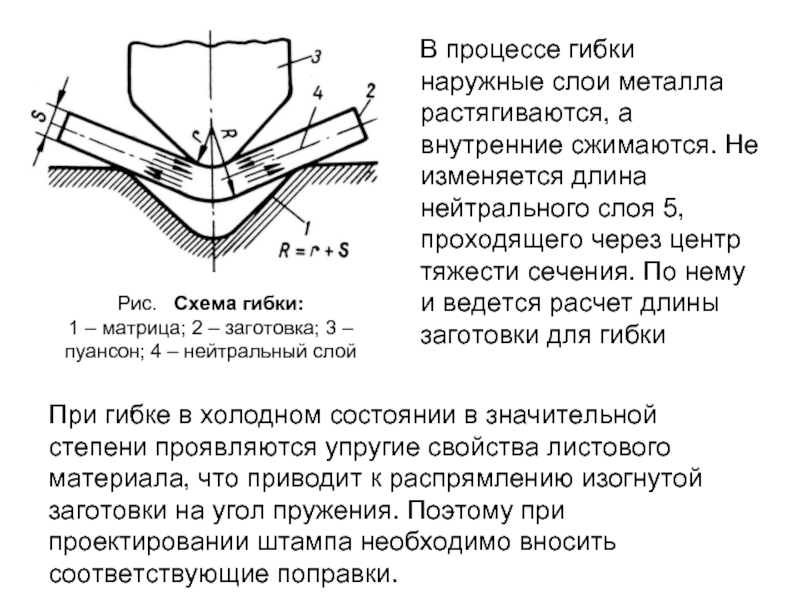 Пуансон для гибки листового металла чертеж