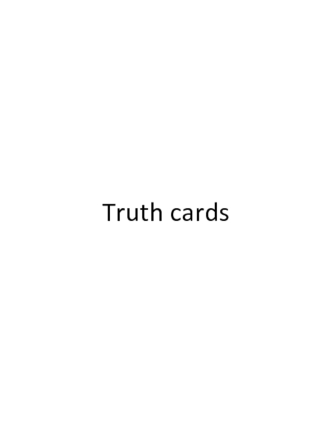 Truth cards