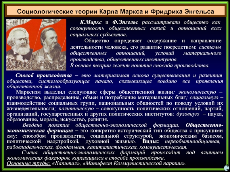 Теории рассматривающие общество. Социологическая теория Маркса. Концепции социологии. Социологические теории.