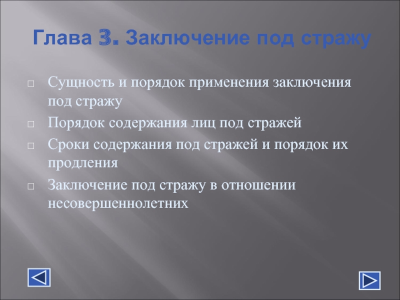 Срок меры пресечения заключение под стражу