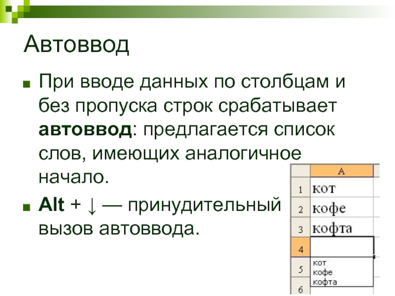 Пропуск строки. Автоввод в excel. Автоматизированный ввод данных. Пропуск строки перед таблицей.