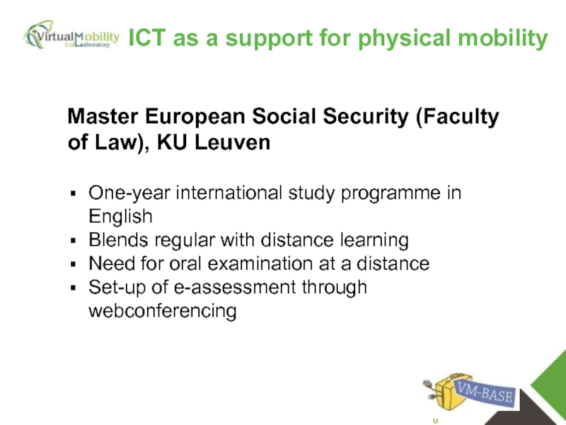 vmcolab.eu Master European Social Security (Faculty of Law), KU Leuven  One-year