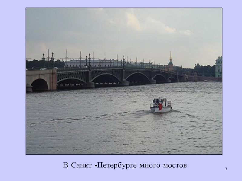 В Санкт -Петербурге много мостов