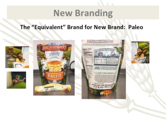 New branding. The “equivalent” brand for new brand: Paleo