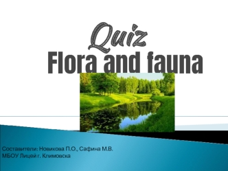 Quiz: Flora and fauna