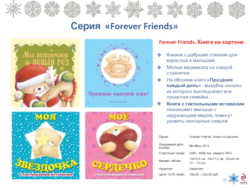 Серия «Forever Friends»Forever Friends. Книги на картонеКнижки с добрыми стихами для