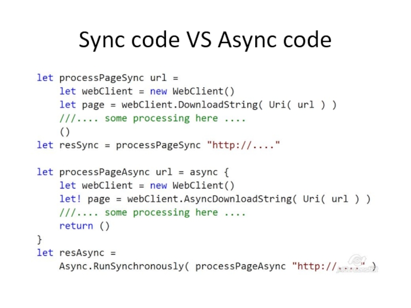 Sync code VS Async code