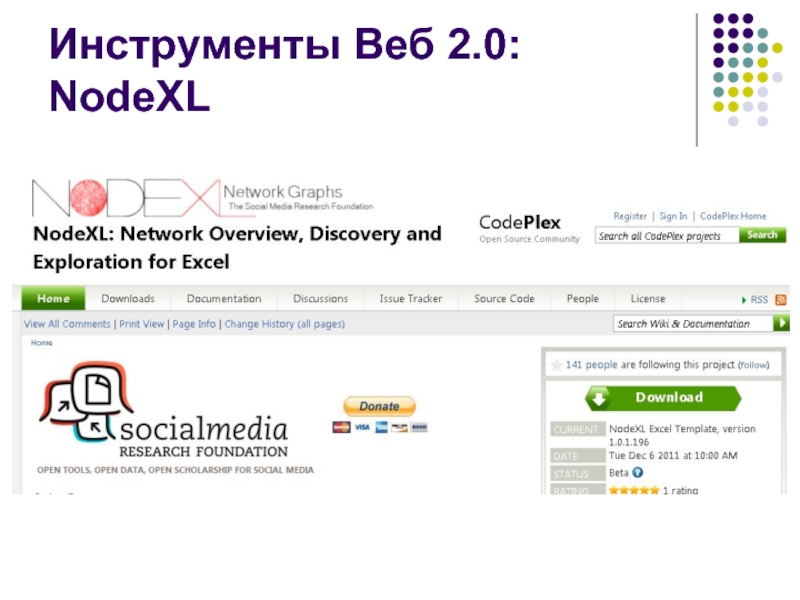Инструменты Веб 2.0:  NodeXL