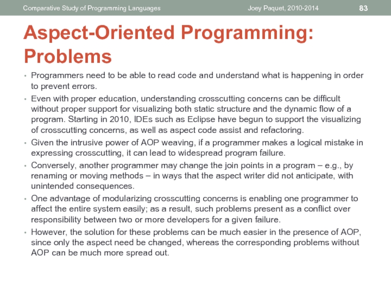 Programmers need to be able to read code and understand what