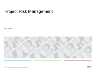 Project risk management