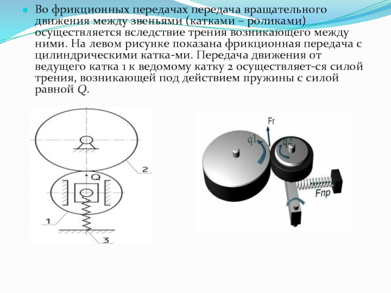 Важным свойством материала катков изображенной на рисунке фрикционной передачи является