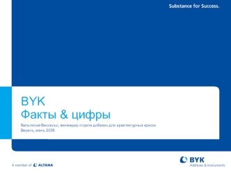 BYK Факты & цифры