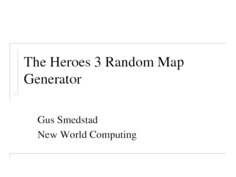 The heroes 3. Random map. Generator