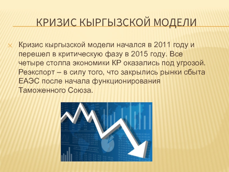 КРИЗИС КЫРГЫЗСКОЙ МОДЕЛИ Кризис кыргызской модели начался в 2011 году и