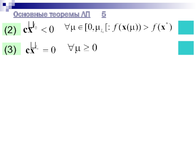 Основные теоремы ЛП 	5(2)?(3)?