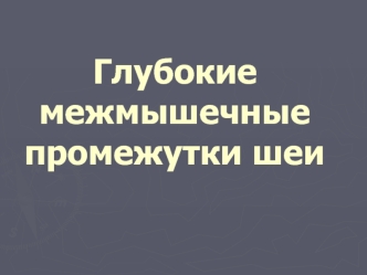 Глубокие межмышечные промежутки шеи