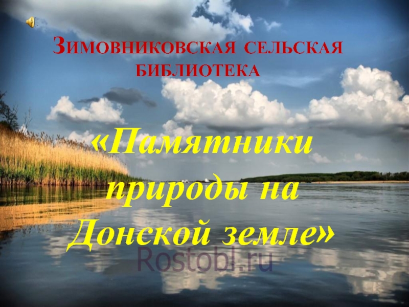 Зимовниковская сельская библиотека «Памятники природы на Донской земле»