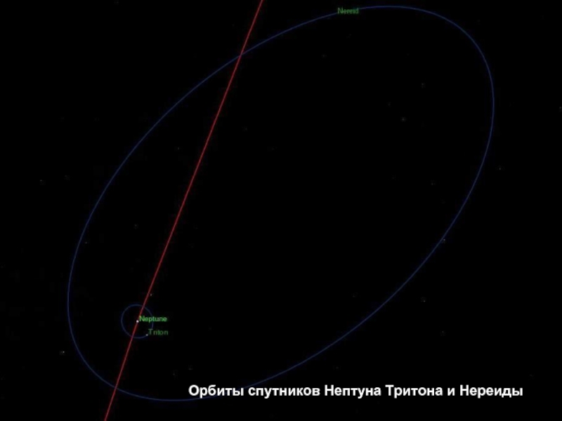 Орбиты спутников Нептуна Тритона и Нереиды