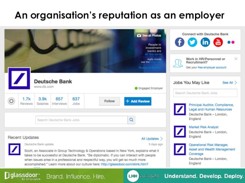An organisation’s reputation as an employer