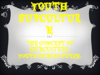 Modern youth subculture