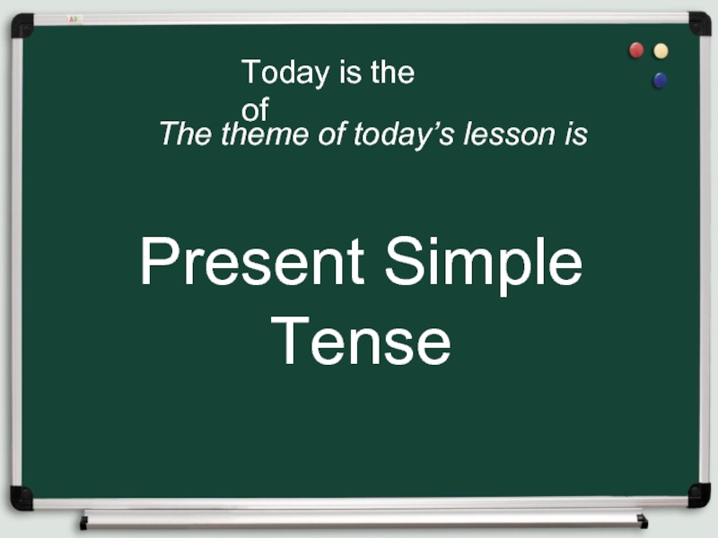 Present Simple TenseToday is the   of The theme of today’s lesson is