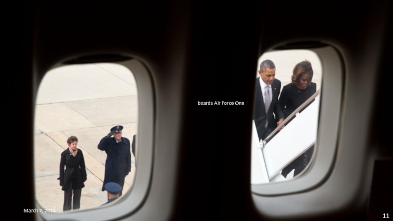 March 7, 2014 boards Air Force One