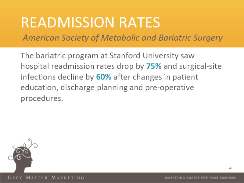 The bariatric program at Stanford University saw hospital readmission rates drop