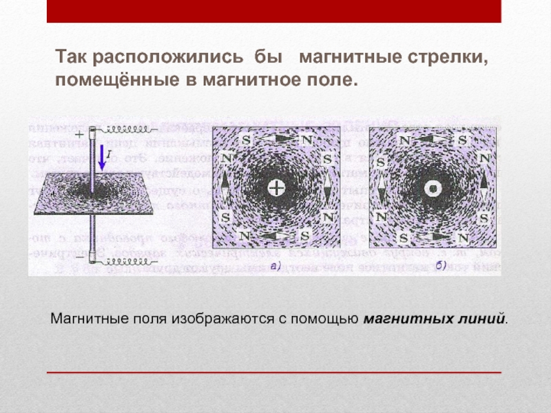 На рисунке показаны как установились магнитные стрелки находящиеся возле полюсов