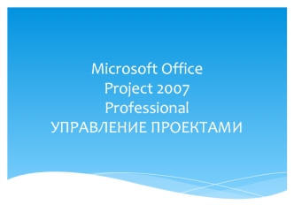 Microsoft Office Project 2007 Professional. Управление проектами