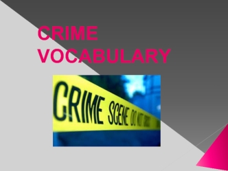 Crime vocabulary