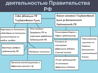 Виды контроля ГД ФС РФ за деятельностью Правительства РФ