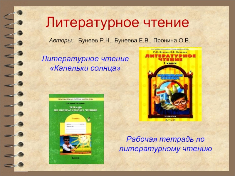 Литературное чтение   Авторы:   Бунеев Р.Н., Бунеева Е.В., Пронина О.В.  