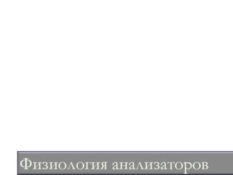 Физиология анализаторов. Cлуховой анализатор