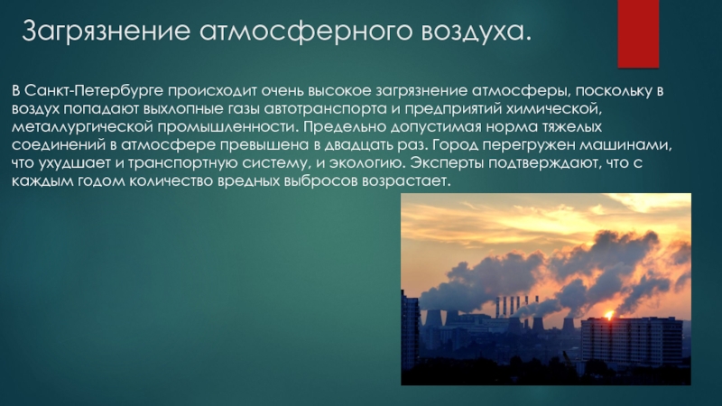 Реферат: Экология Санкт-Петербурга