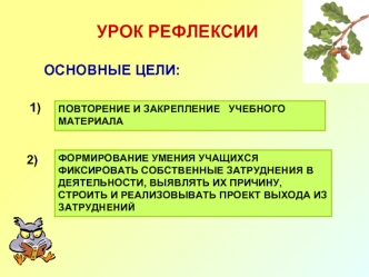 УРОК РЕФЛЕКСИИ