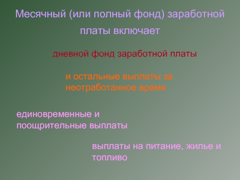 Дневной фонд заработной платы. Дневной фонд заработной платы включает. Фонд полной ЗП.