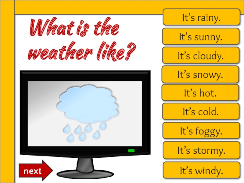 What weather by angela. What is the weather. What is the weather like today. Weather game.
