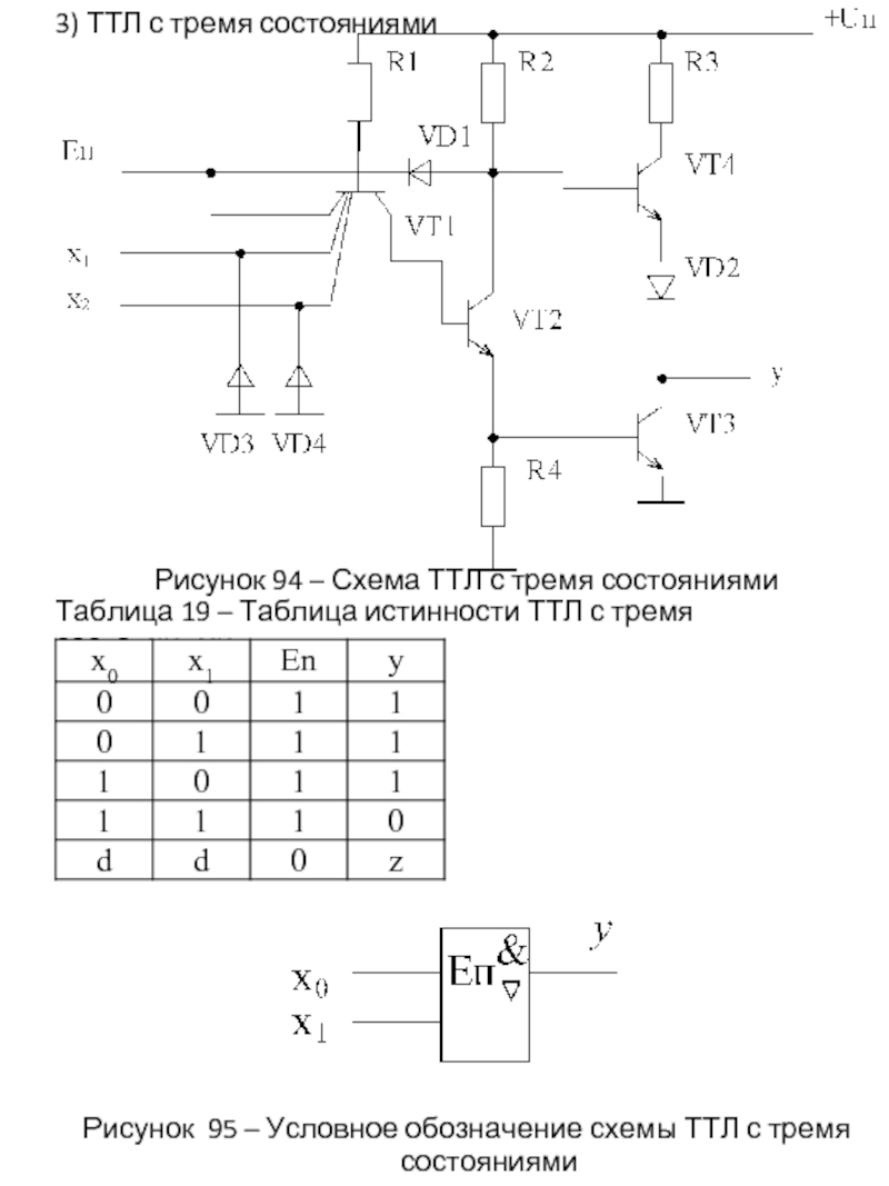 Электрическая схема логического элемента и не