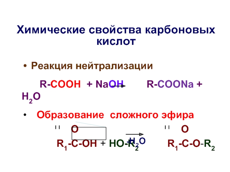 Общие свойства карбоновых кислот