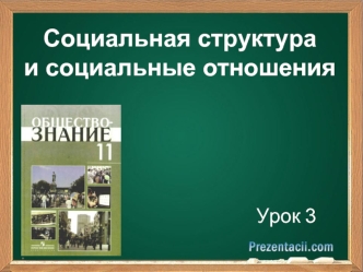 Социальная структура 
и социальные отношения