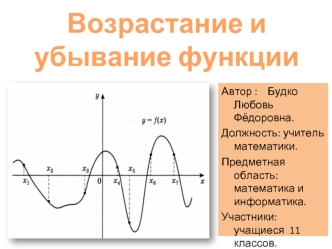 Возрастание и убывание функции