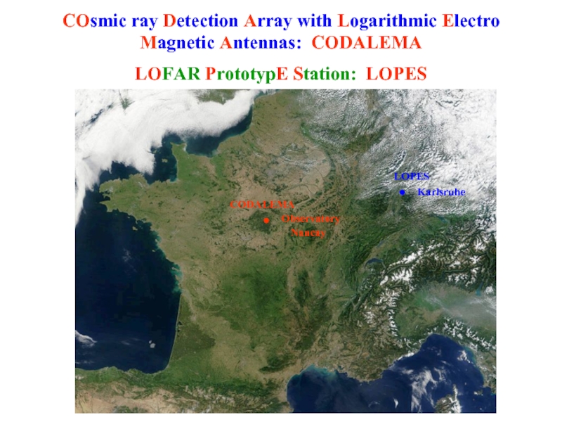 Observatory  Nancay  •  COsmic ray Detection Array with Logarithmic