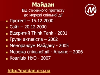 Майдан Від стихійного протестудо мережі спільної дії